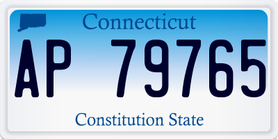 CT license plate AP79765