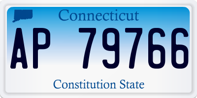 CT license plate AP79766
