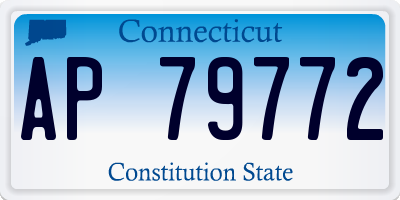 CT license plate AP79772