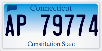 CT license plate AP79774
