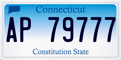 CT license plate AP79777