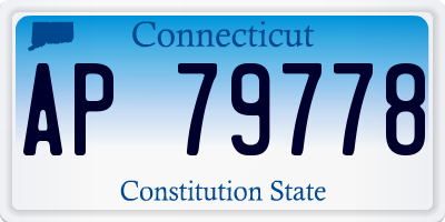 CT license plate AP79778