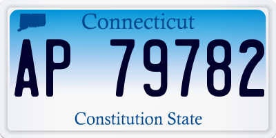 CT license plate AP79782