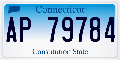 CT license plate AP79784