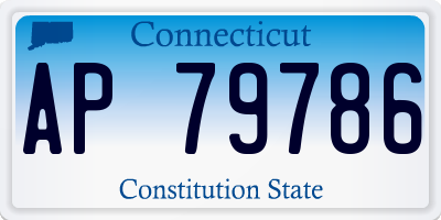 CT license plate AP79786
