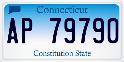 CT license plate AP79790