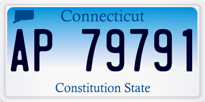 CT license plate AP79791