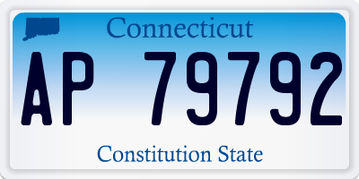 CT license plate AP79792