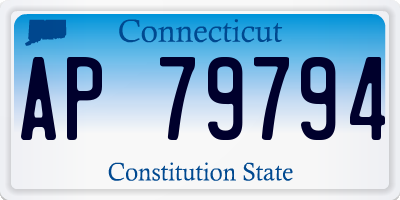 CT license plate AP79794