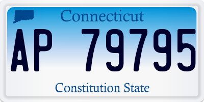 CT license plate AP79795