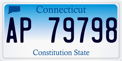 CT license plate AP79798