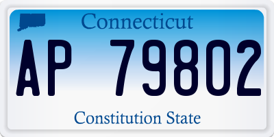 CT license plate AP79802