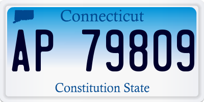 CT license plate AP79809