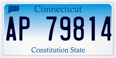 CT license plate AP79814