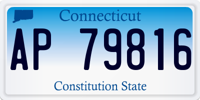 CT license plate AP79816