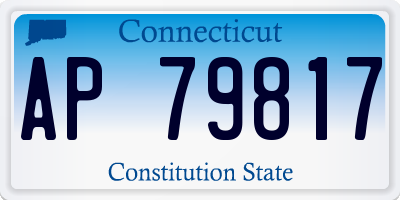CT license plate AP79817