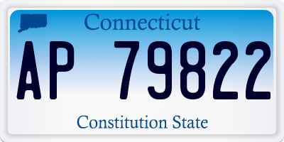 CT license plate AP79822