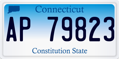 CT license plate AP79823