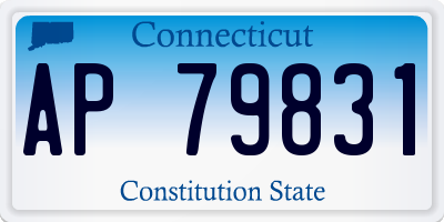 CT license plate AP79831