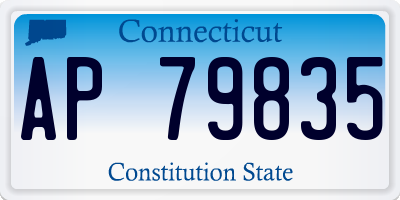 CT license plate AP79835