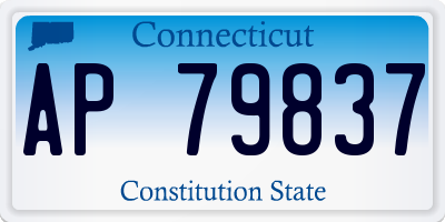 CT license plate AP79837