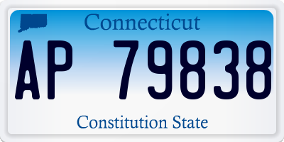 CT license plate AP79838