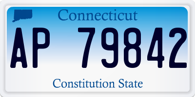 CT license plate AP79842