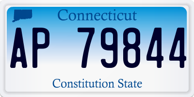 CT license plate AP79844