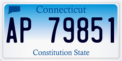 CT license plate AP79851