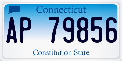 CT license plate AP79856