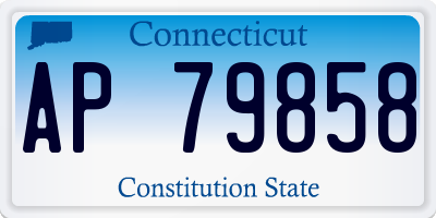 CT license plate AP79858