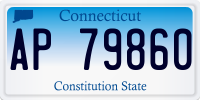 CT license plate AP79860