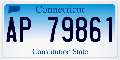 CT license plate AP79861