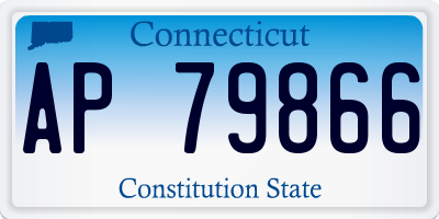 CT license plate AP79866