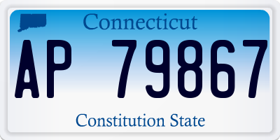 CT license plate AP79867