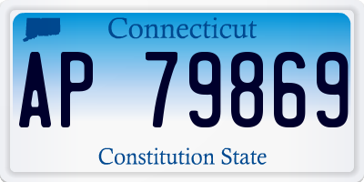 CT license plate AP79869