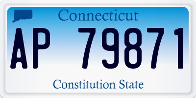 CT license plate AP79871