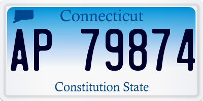 CT license plate AP79874