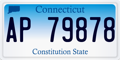 CT license plate AP79878