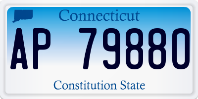 CT license plate AP79880