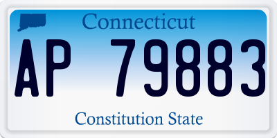 CT license plate AP79883