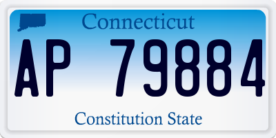 CT license plate AP79884