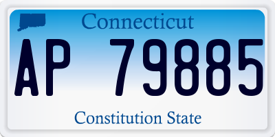 CT license plate AP79885