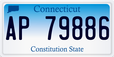 CT license plate AP79886