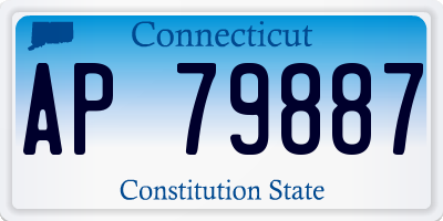 CT license plate AP79887