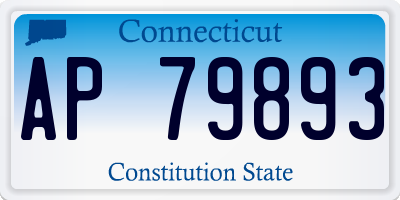 CT license plate AP79893