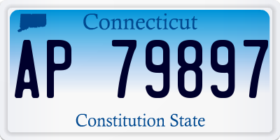CT license plate AP79897