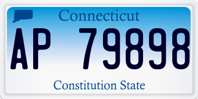 CT license plate AP79898