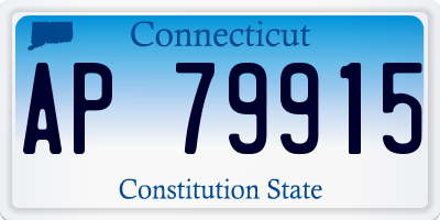 CT license plate AP79915