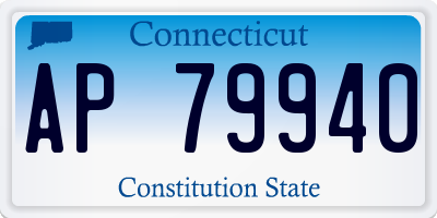 CT license plate AP79940